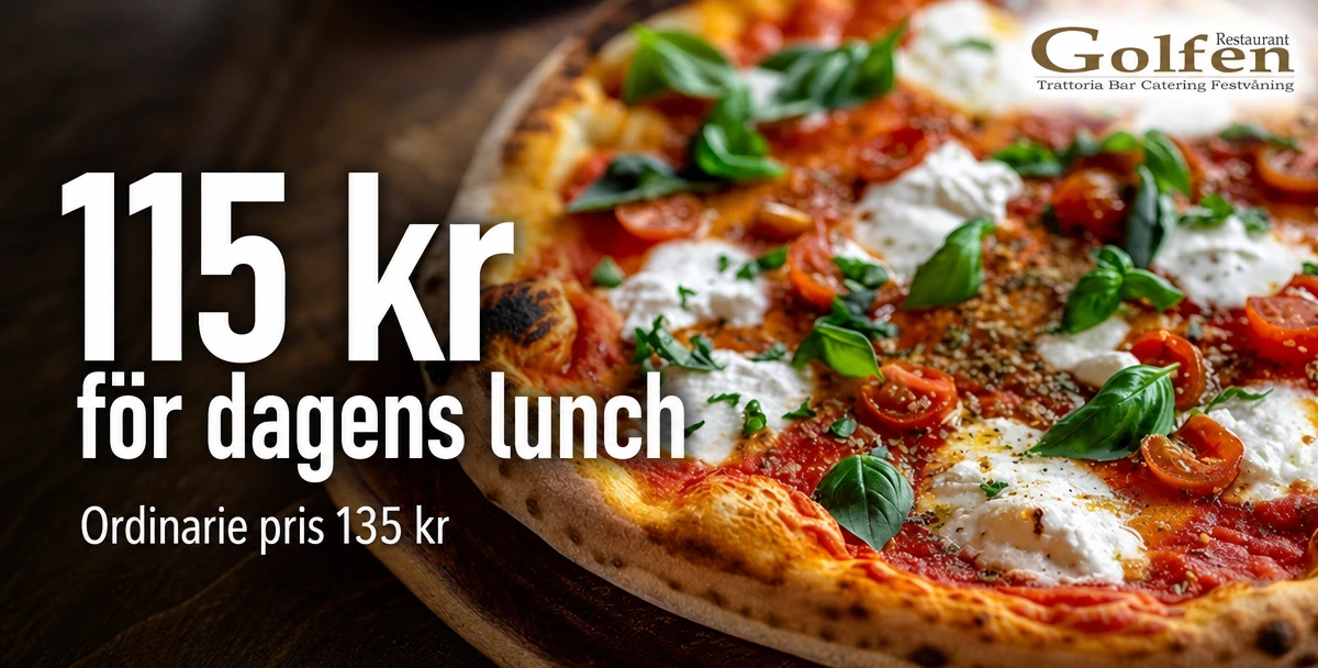 Restaurang Golfen – 115 kr för dagens lunch – För dagens lunch