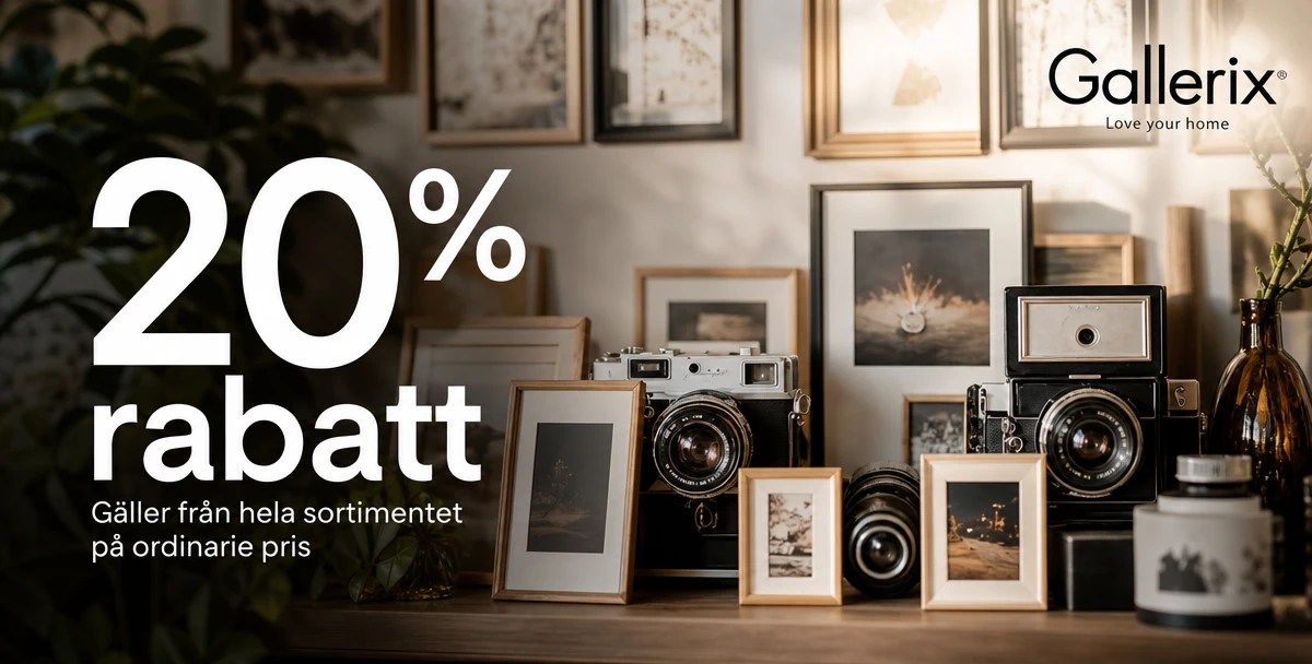 Gallerix – 20% rabatt – Gäller från hela sortimentet på ordinarie pris