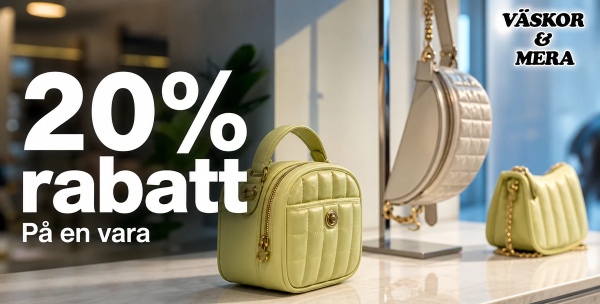 Väskor & Mera i Enköping – 20% rabatt – På en vara
