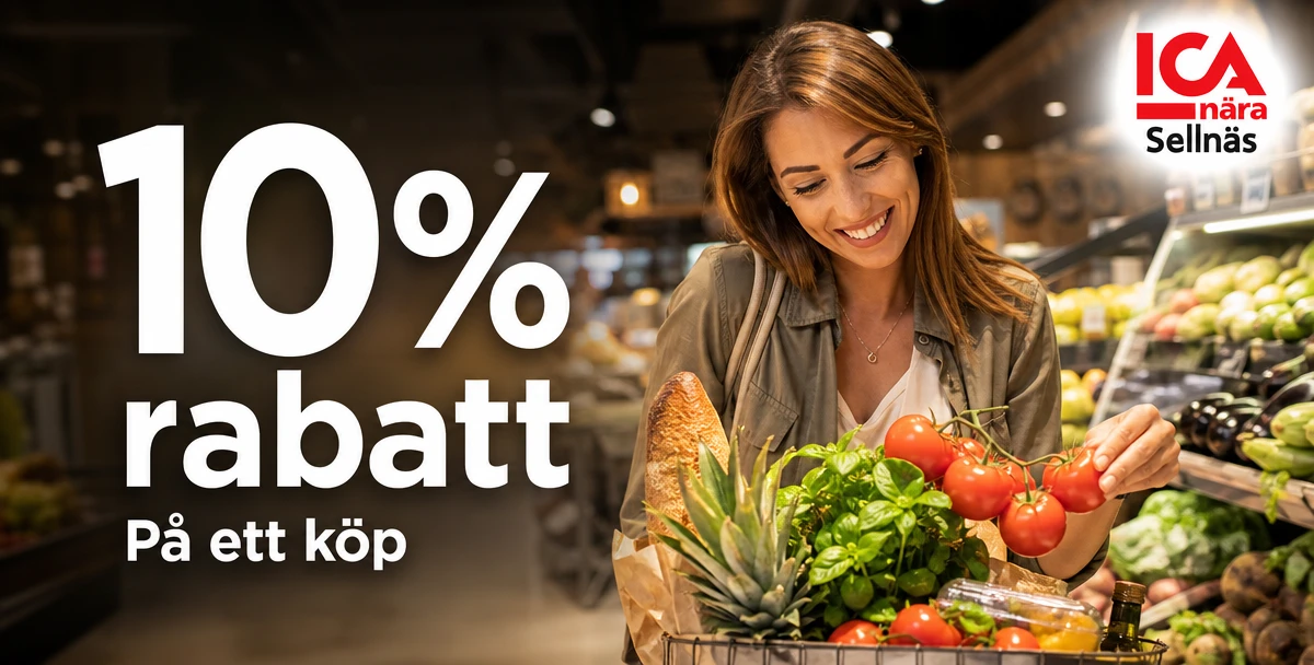 ICA Nära Sellnäs – 10% rabatt – På ett köp