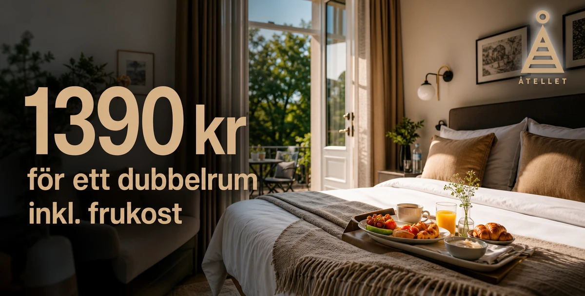 Åtellet Hotell och Restaurang – 1390 kr för ett dubbelrum inkl. frukost – För ett dubbelrum inkl. frukost