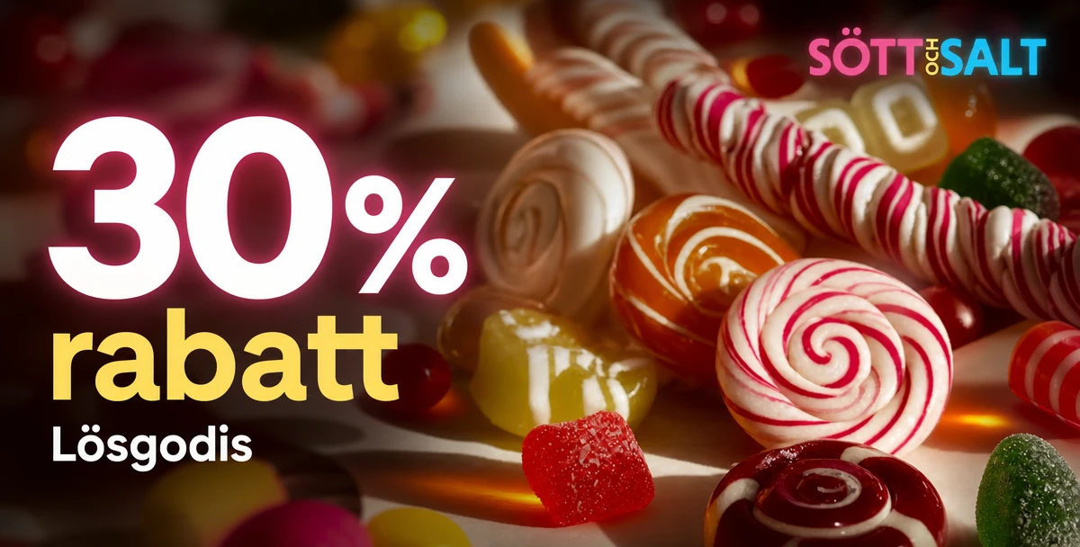 Sött och Salt – 30% rabatt – Lösgodis