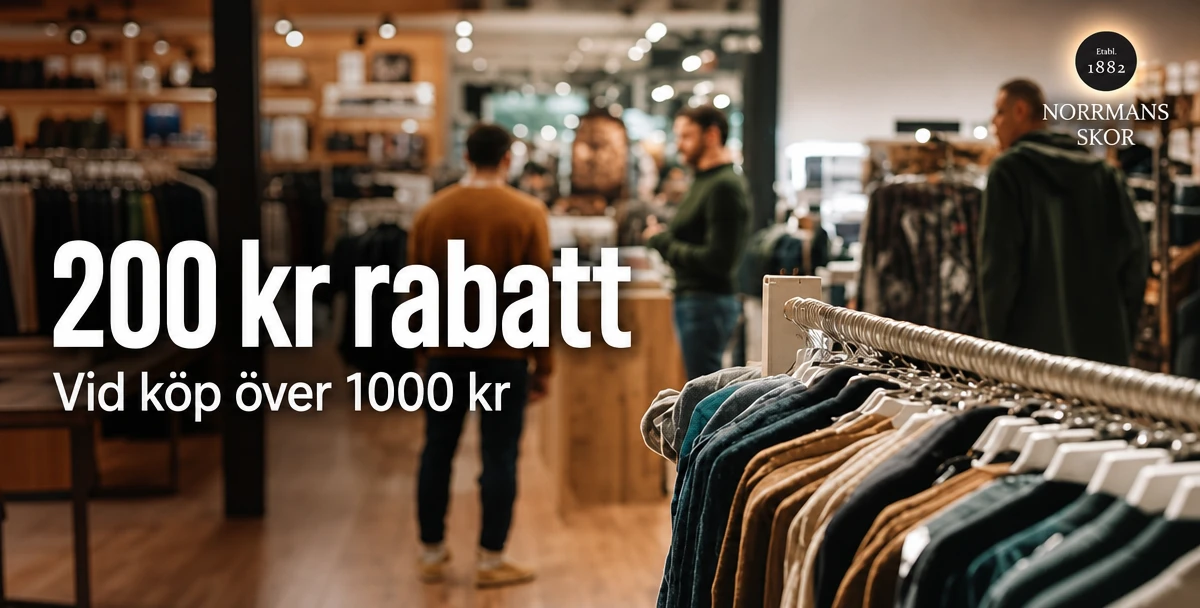 Norrmans Skor – 200 kr rabatt – Vid köp över 1000 kr