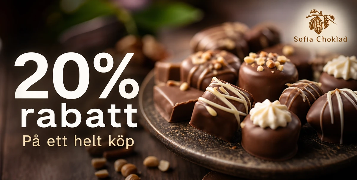 Sofia Choklad – 20% rabatt – På ett helt köp