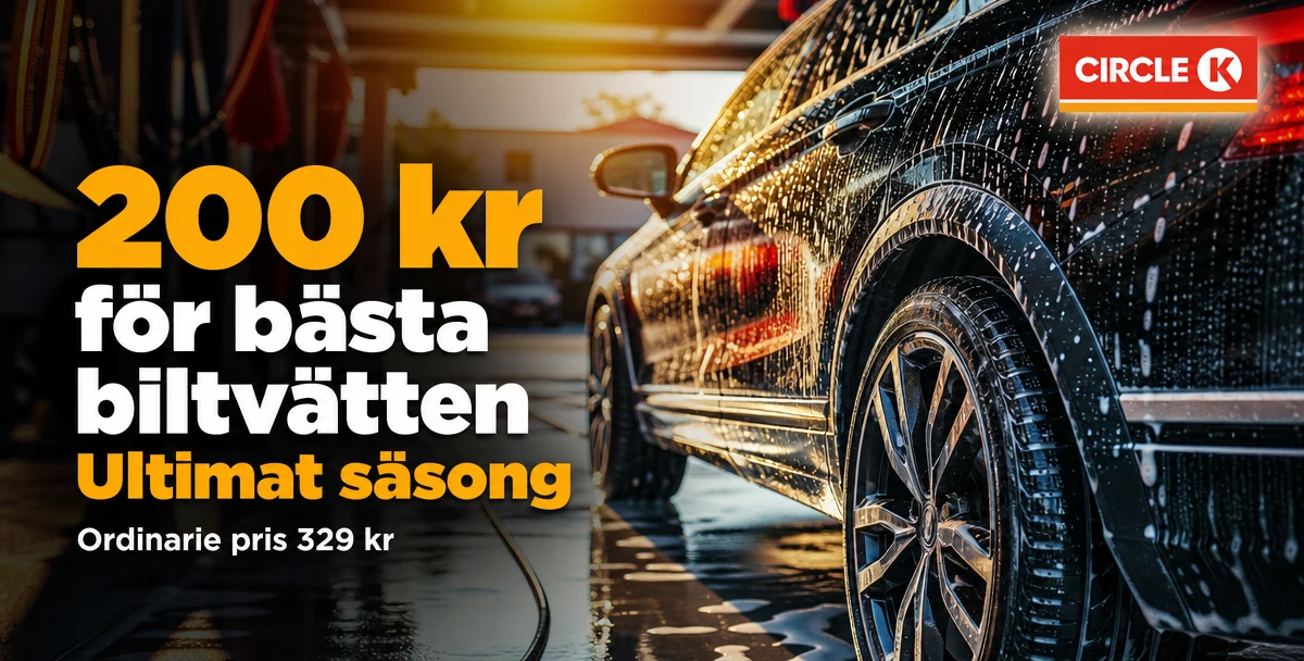 Circle K – 200 kr för bästa biltvätten Ultimat säsong – För bästa biltvätten Ultimat säsong